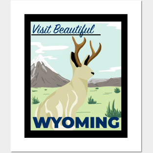 Visit Beautiful Wyoming Jackalope Posters and Art